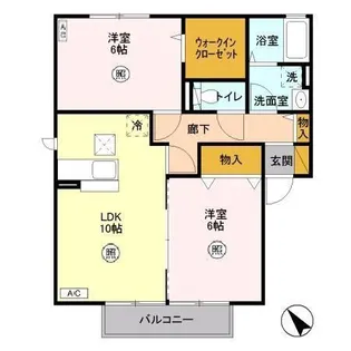 サンク・ルナ E【1階】の間取り