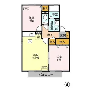 コンフォール・オリエ【1階】の間取り