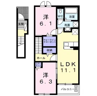 アクアポートⅢ【2階】の間取り