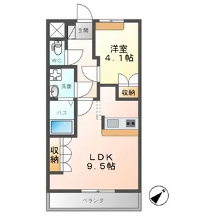 アシューレB【1階】の間取り