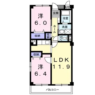マウントリヴァ2001【3階】の間取り