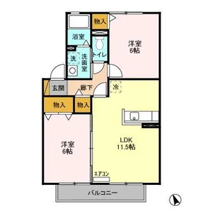 カプチーノ A・B・C・D【2階】の間取り