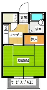 グランパ・シノハラA棟・B棟【A201号室】の間取り
