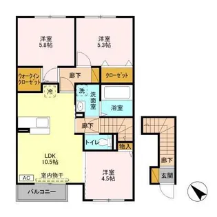 ル・ヴァン【202号室】の間取り
