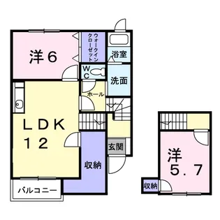 フォンテーヌⅣ【2階】の間取り