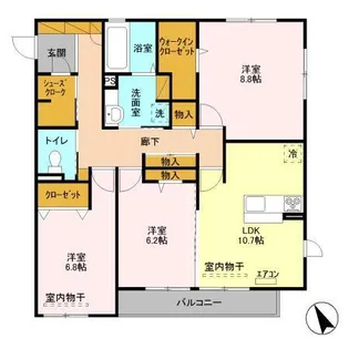 ラ ルーチェ A【2階】の間取り
