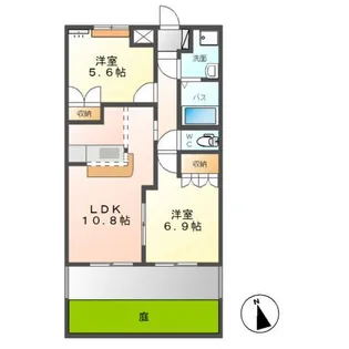 ふらわ〜ガーデン・波崎B【1階】の間取り