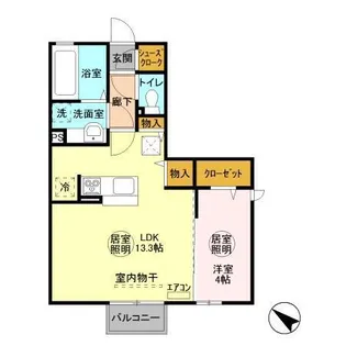 ラ・トゥール 一番館【1階】の間取り