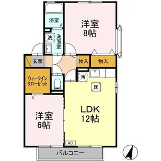 リヴェール A【1階】の間取り
