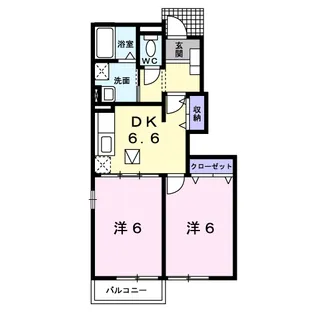 コンフォルターブルⅢ【1階】の間取り