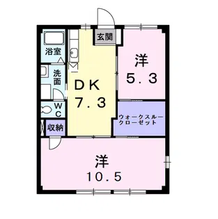 カーサ・ハル美【1階】の間取り