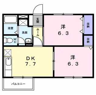 エスポワールA【2階】の間取り