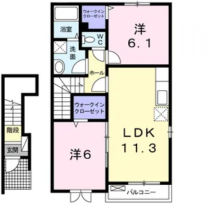 フェリス・イー【2階】の間取り