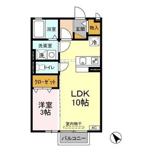 ヴィラ・グリーン【2階】の間取り