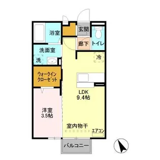 シュロス新分【2階】の間取り