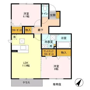 グランフェリーチェ B【1階】の間取り