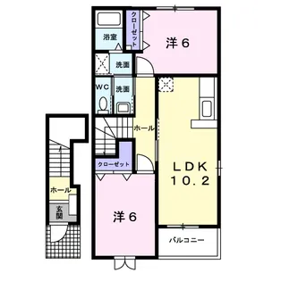 コンフォルターブルⅣ【2階】の間取り
