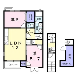 コンフォルターブルⅡ【2階】の間取り
