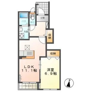 高尾崎 NEW TOWN La・Terre B【1階】の間取り