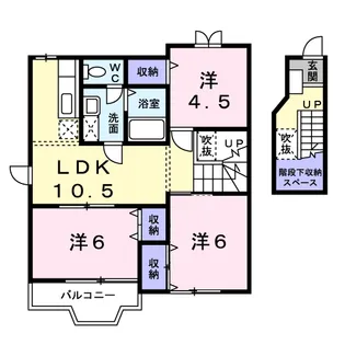 K・レジデンスⅠ【2階】の間取り
