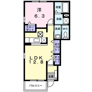 マウントリヴァⅥ【1階】の間取り