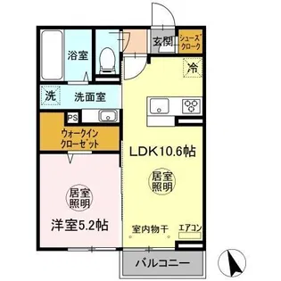 コージーコート・エーデル【2階】の間取り