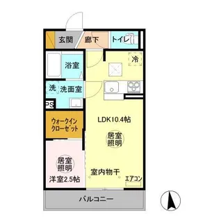 フォレストメゾン堀割【1階】の間取り