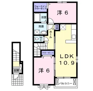 ヴェスティートⅡ【2階】の間取り