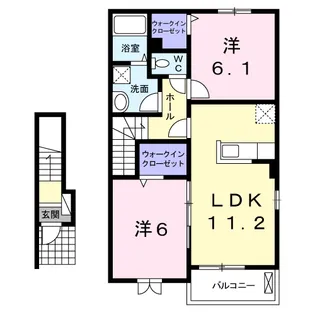 ヴェスティートⅢ【2階】の間取り