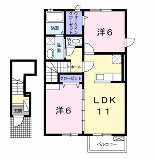 メゾン・ド・レネット I【2階】の間取り