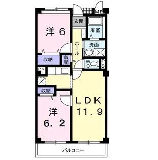 パレス オダ【2階】の間取り
