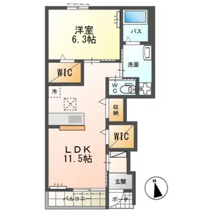 エクセルシオール【1階】の間取り