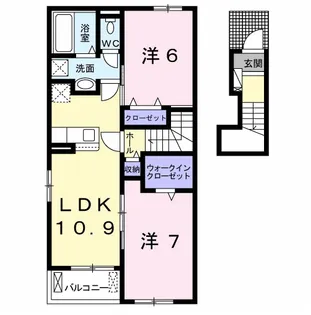 MKハイツ D【2階】の間取り