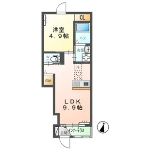 高尾崎 NEW TOWN La・Terre H【1階】の間取り