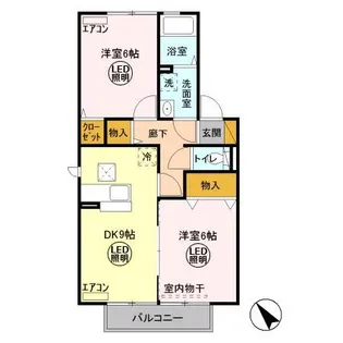 サンク・ルナ F【1階】の間取り