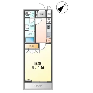 メルヴェール知手【2階】の間取り