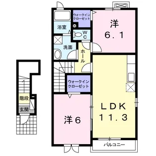 サンフィオーレ B【2階】の間取り