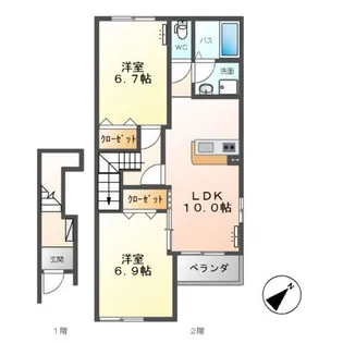 シンフォニーヒルズ【2階】の間取り