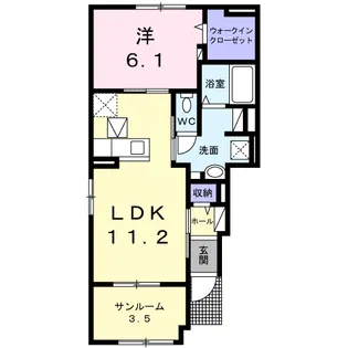 バーデンハイムネクストⅡ【1階】の間取り