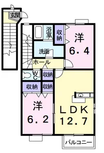 グラン ヴェルジェD【2階】の間取り