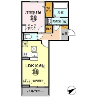 カーサ・コレット【1階】の間取り