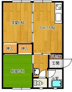 コスモシティ大野原【B204号室】の間取り