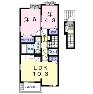 ネオレジデンス【2階】の間取り