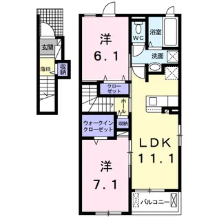 アベニールカルミア【2階】の間取り