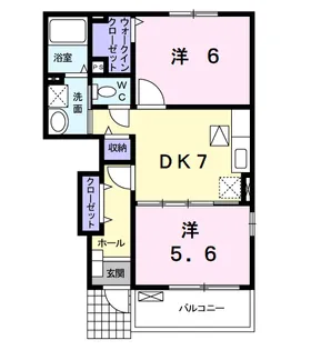 フォンテーヌⅧ【1階】の間取り