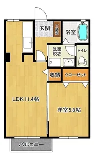 ヴィラ・ベーネ【A101号室】の間取り