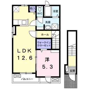 ローマアリエス.D【2階】の間取り