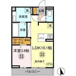 PrimeurⅢ(プリムールスリー)【3階】の間取り