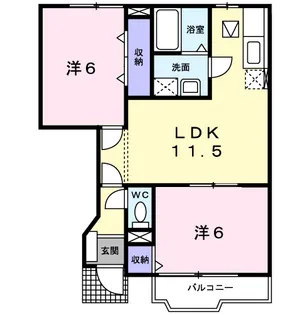 ロメオ エステートⅠ【1階】の間取り