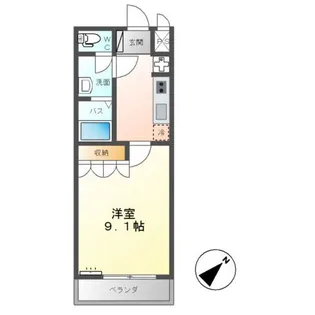 メルヴェール知手【2階】の間取り